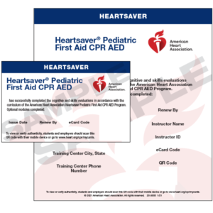 HeartSaver Pediatric First Aid/CPR/AED E-Card